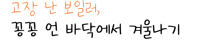 고장 난 보일러, 그늘진 곳에 방치된 음식들